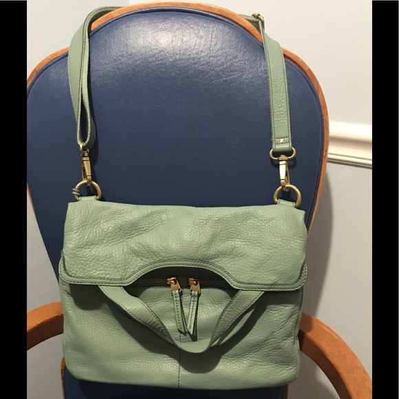 🎉Host Pick🎉Fossil mint leather Erin fold-over tote/crossbody - Picture 3 of 16